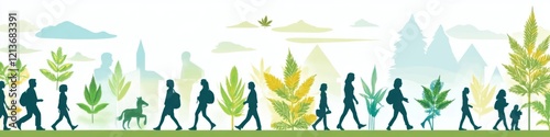 Empowering Marijuana Awareness: Leaf Outlines & Wellness Posters