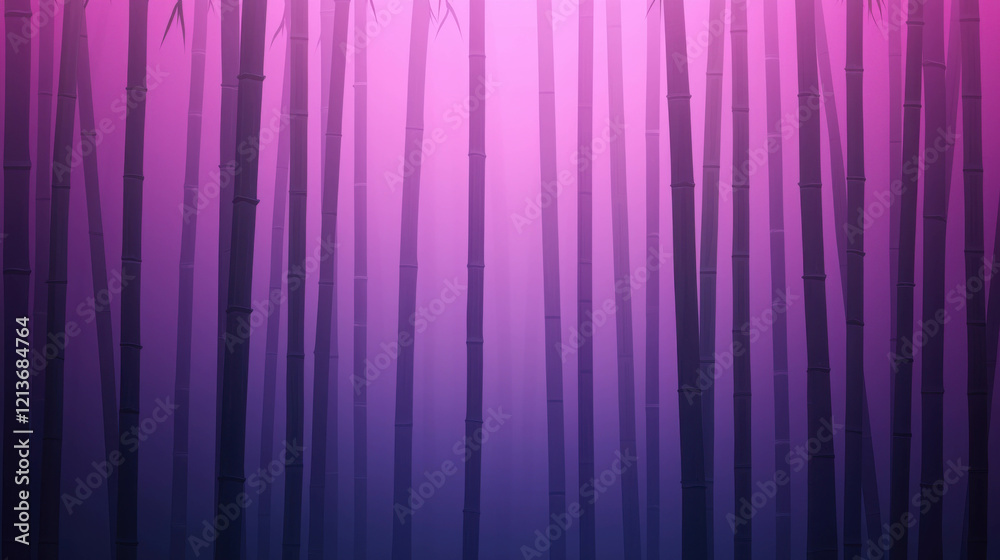 Misty Bamboo Forest with Thick Bamboo Stalks Creating a Mystical Atmosphere Misty Bamboo Forest with Thick Bamboo Stalks Creating a Mystical Atmosphere