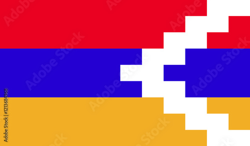 High detailed flag of Nagorno Karabakh Republic. National Nagorno Karabakh Republic flag. 3D illustration. Free Download High detailed flag of Nagorno Karabakh Republic. National Nagorno Karabakh Republic flag. 3D illustration. - GFXLoad