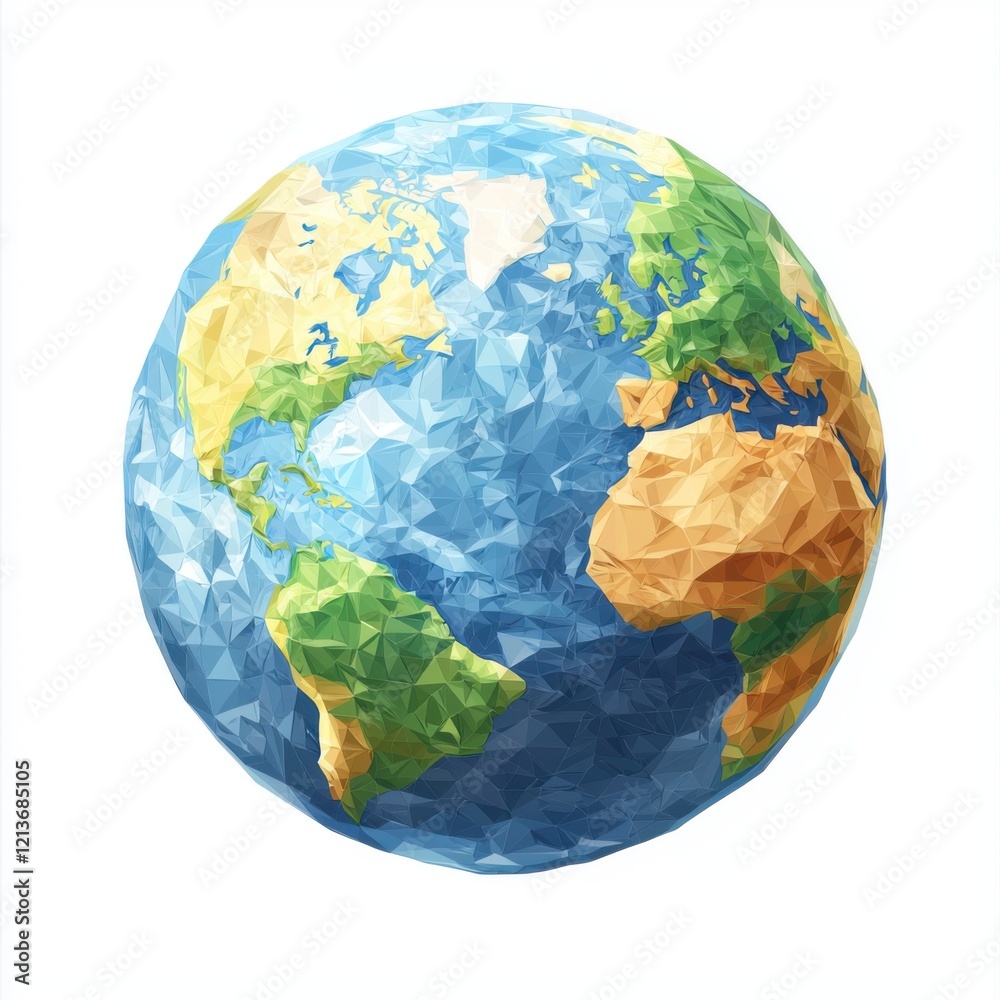 Fototapeta premium Global earth model digital artwork 3d environment nature close-up geographical representation