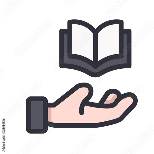 handbook filled icon