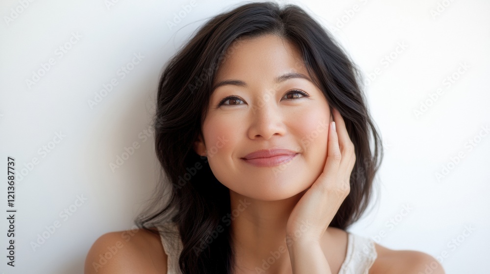 beautiful woman portrait smiling happy asian skincare beautiful woman portrait smiling happy asian skincare