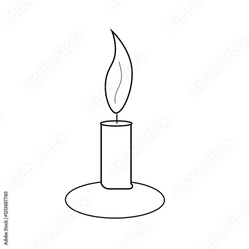 candle silhouette icon design template