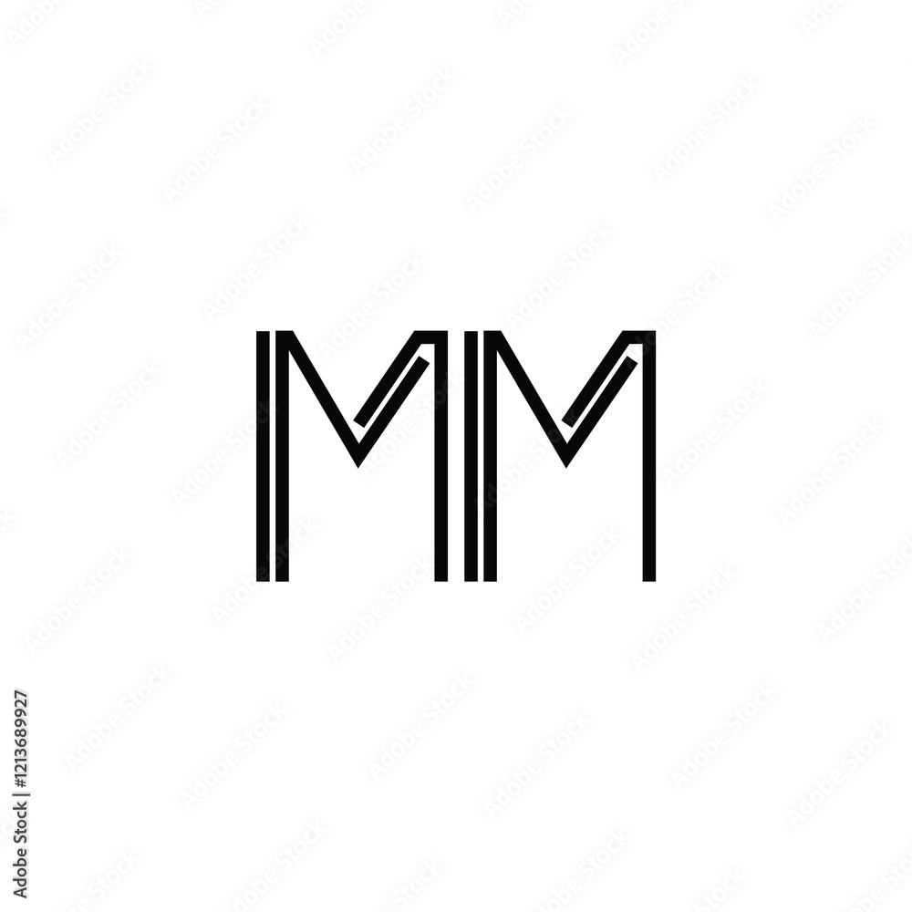 MM monogram logo design letter text name symbol monochrome logotype alphabet character simple logo MM monogram logo design letter text name symbol monochrome logotype alphabet character simple logo