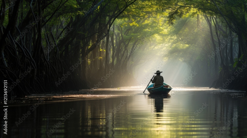 serene mangrove boat journey serene mangrove boat journey