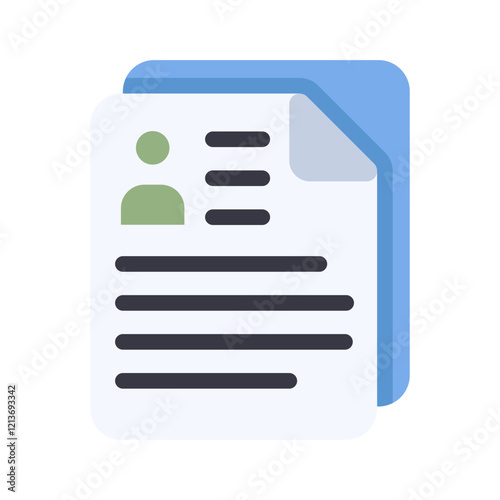 biodata cv flat icon