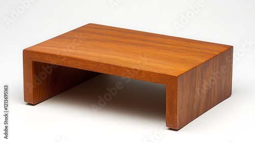 A Modern Wooden Rectangular Low Table Display photo