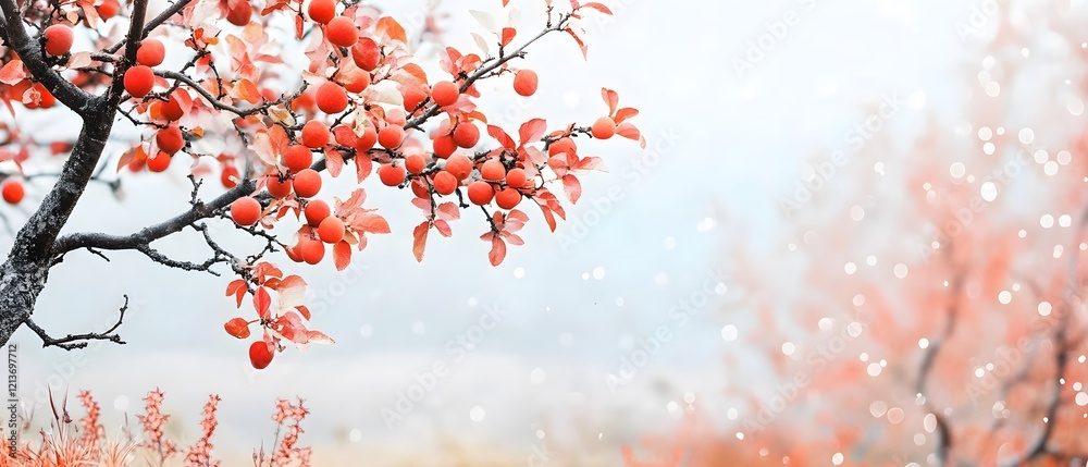 Rustic orchard scene with quince double exposure warm atmosphere nature photography serene environment artistic viewpoint Rustic orchard scene with quince double exposure warm atmosphere nature photography serene environment artistic viewpoint