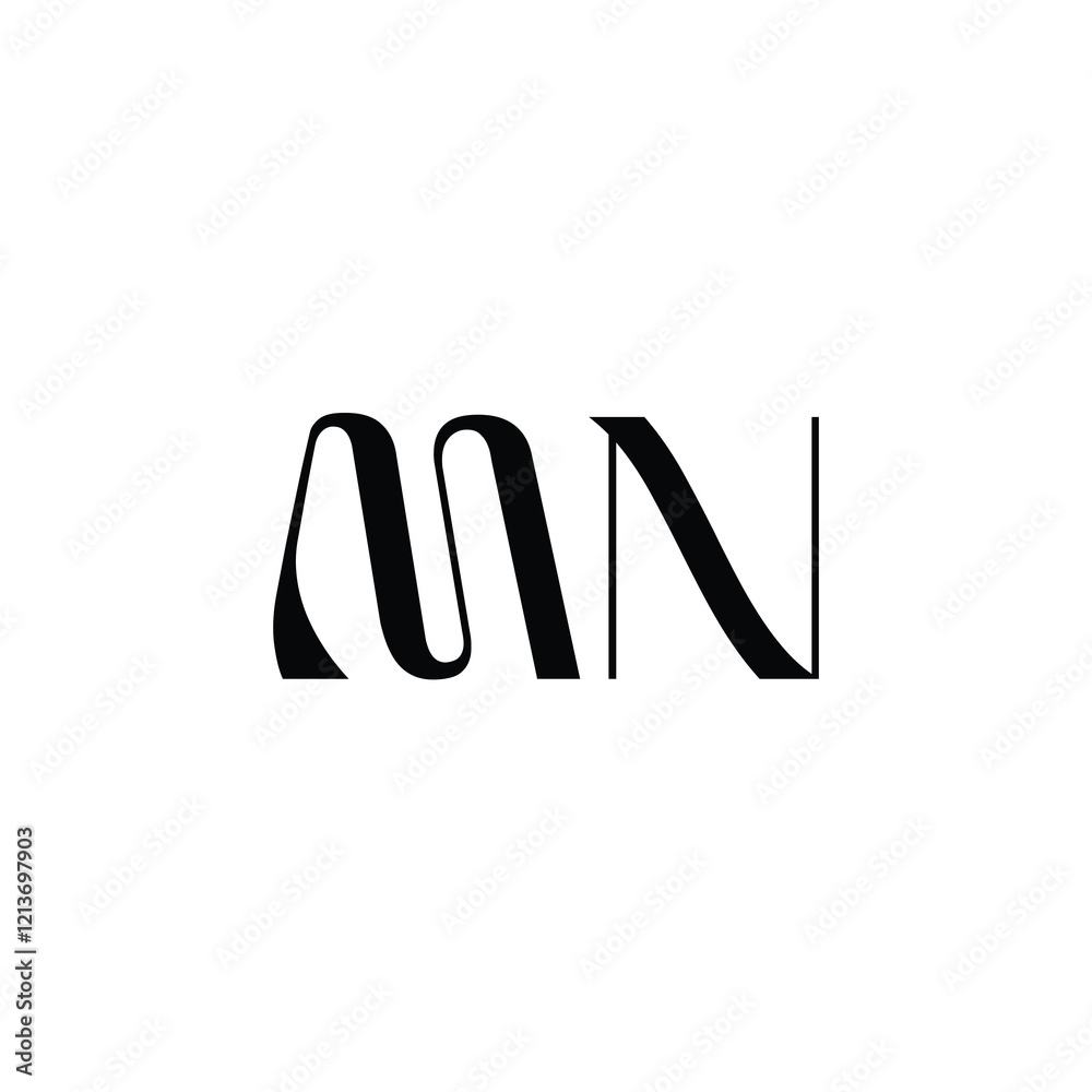 MN monogram logo design letter text name symbol monochrome logotype alphabet character simple logo MN monogram logo design letter text name symbol monochrome logotype alphabet character simple logo