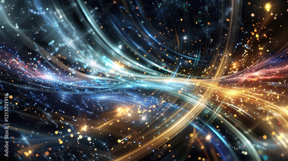 Fototapeta premium Celestial Abstract Background Illustration of a Starry Sky