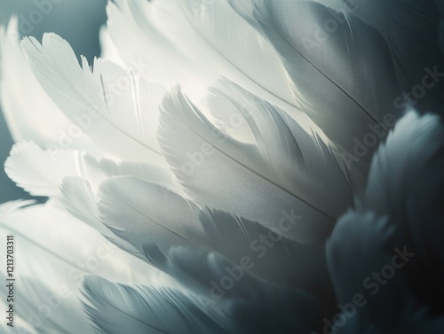 White Bird Feathers Close Up photo