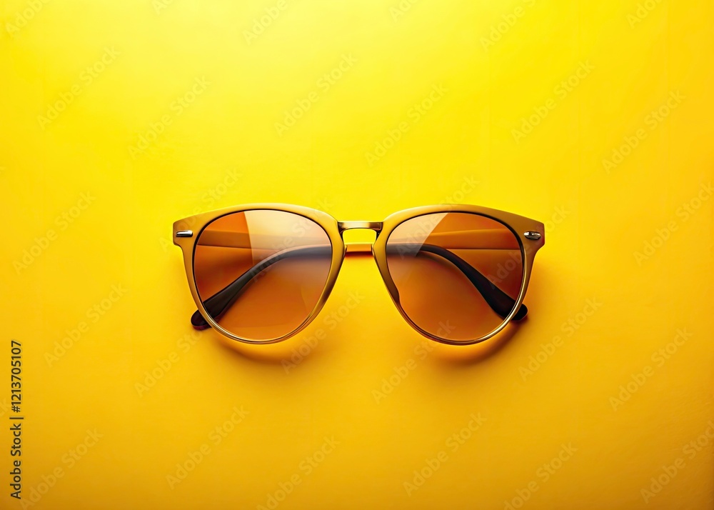 Summer Sunglasses Urban Exploration Photography - Yellow Background Trendy Shades Summer Sunglasses Urban Exploration Photography - Yellow Background Trendy Shades