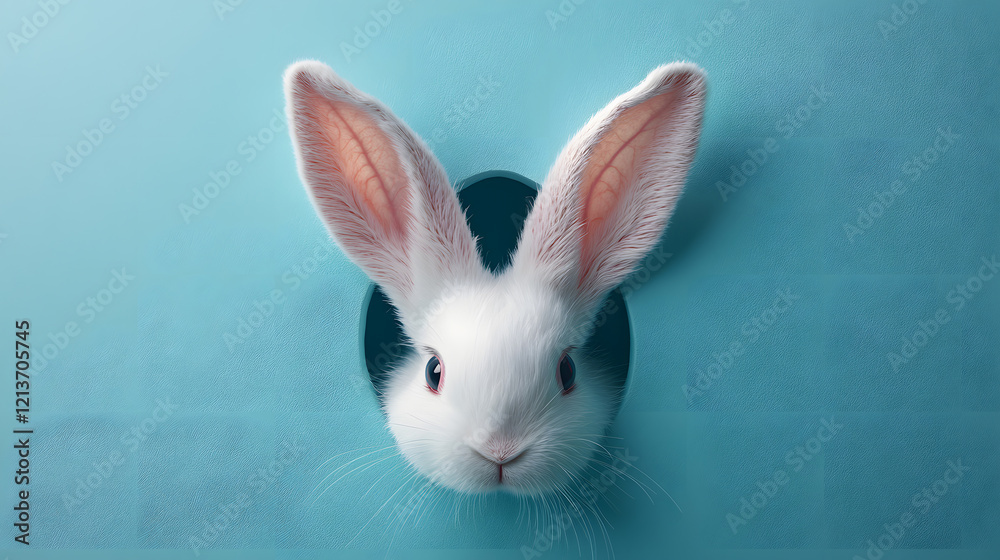 Obraz premium easter card, easter bunny with eggs, easter eggs and flowers, easter eggs in a basket, easter eggs and flowers on a white background, easter wall paper and background for social media 