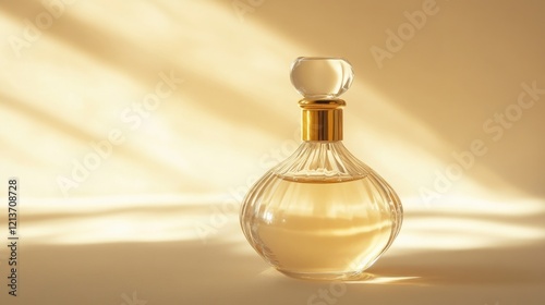 Perfume bottle on table