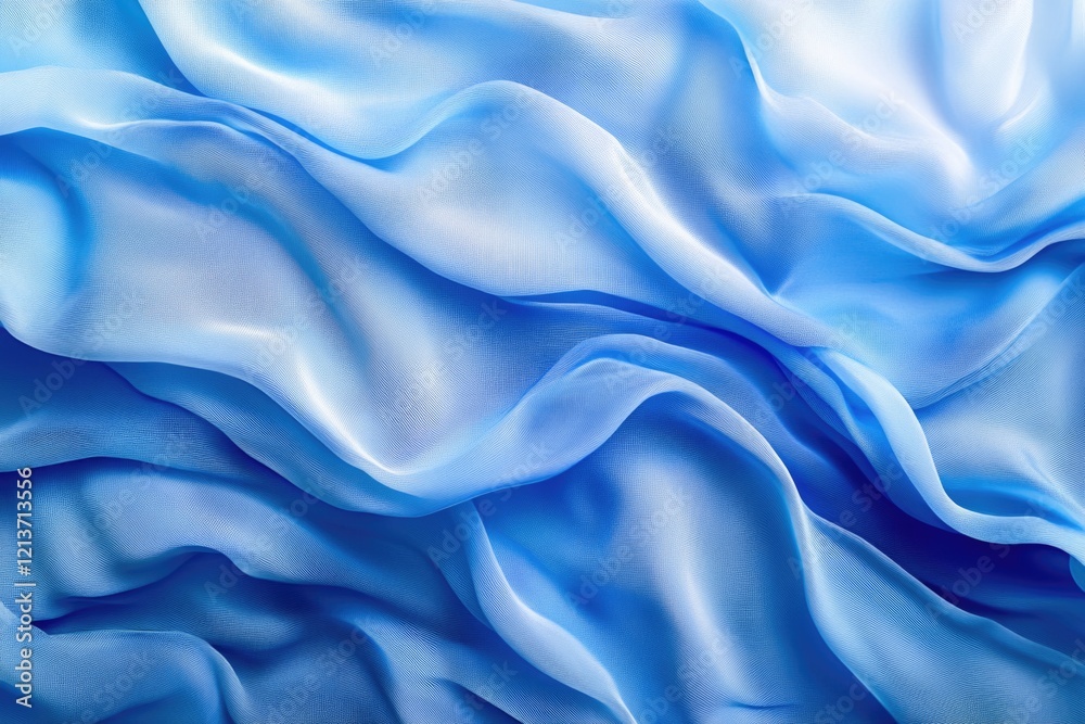 Obraz premium Blue Fabric Close-Up