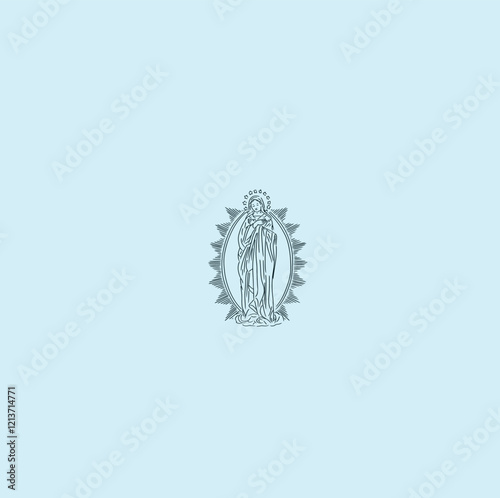 THESE HIGH QUALITY MOTHER MARIA VECTOR FOR USING VARIOUS TYPES OF DESIGN WORKS LIKE T-SHIRT, LOGO, TATTOO AND HOME WALL DESIGN
