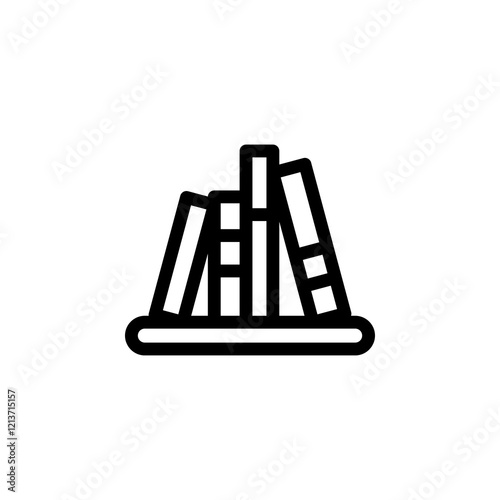 bookshelf icon vector template design