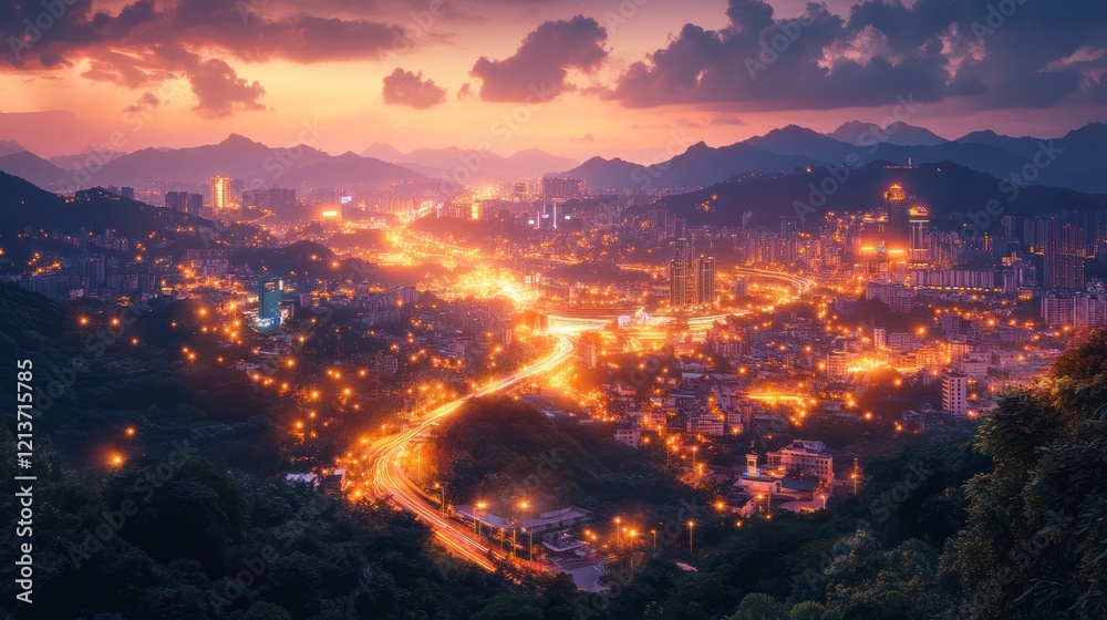 A vibrant cityscape illuminated with glowing lights representing data flow and connectivity. A vibrant cityscape illuminated with glowing lights representing data flow and connectivity.