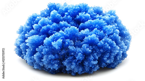 Captivating Blue Crystal Formation: A Stunning Close-Up of a Science Experiment