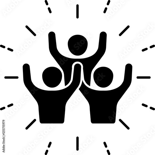 group happy people icon joy expression feeling, party friends for graphic design, logo, web site, social media, mobile app, ui illustration