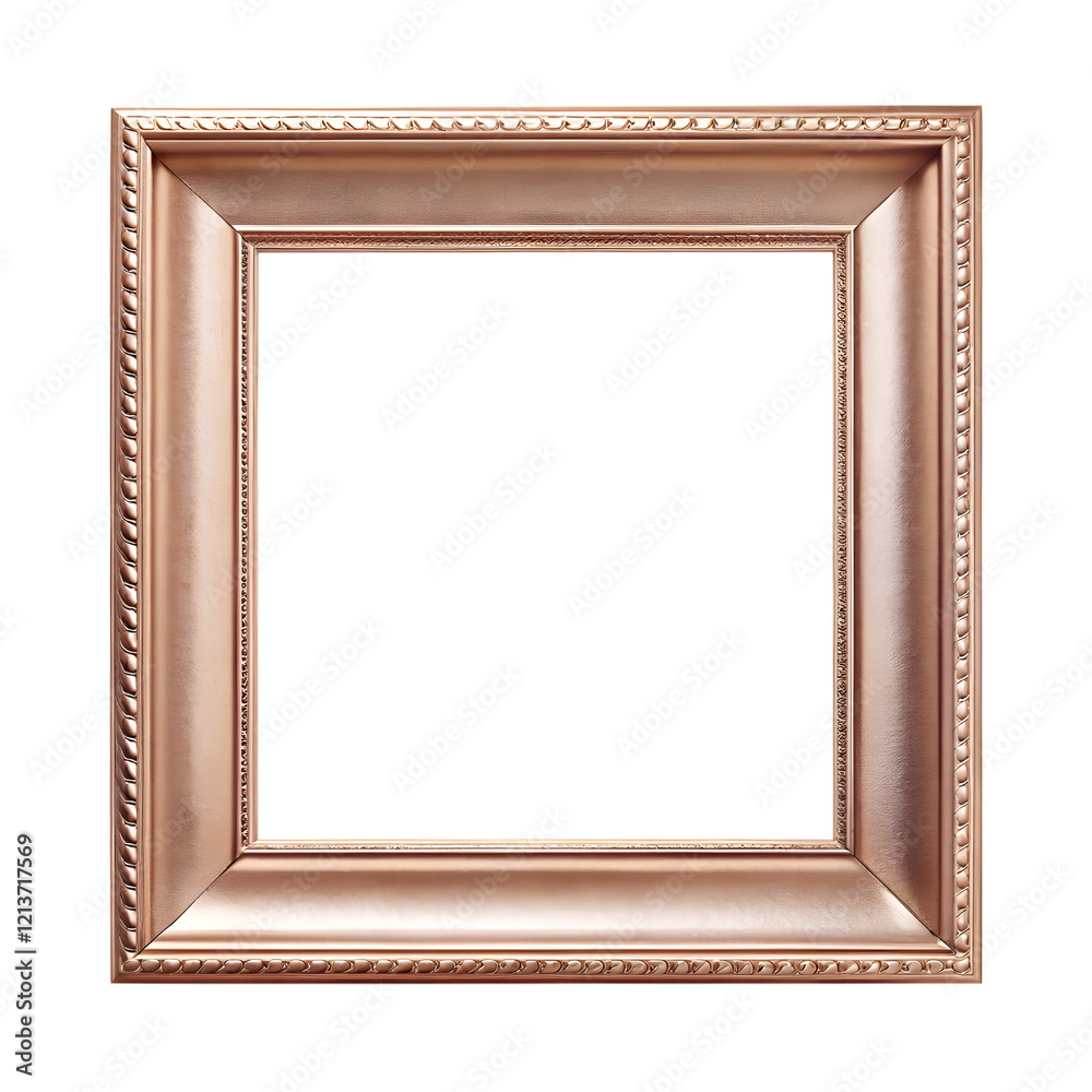 Rose gold frame isolated on transparent background Rose gold frame isolated on transparent background