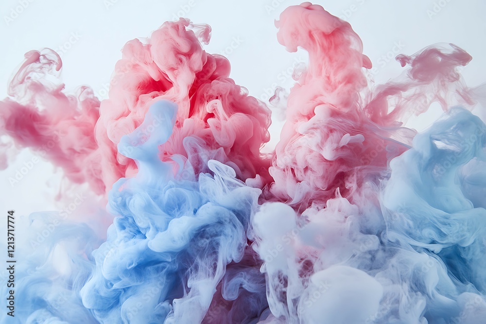 Fototapeta premium Abstract paint splash isolated on white background. Colorful ink in water.