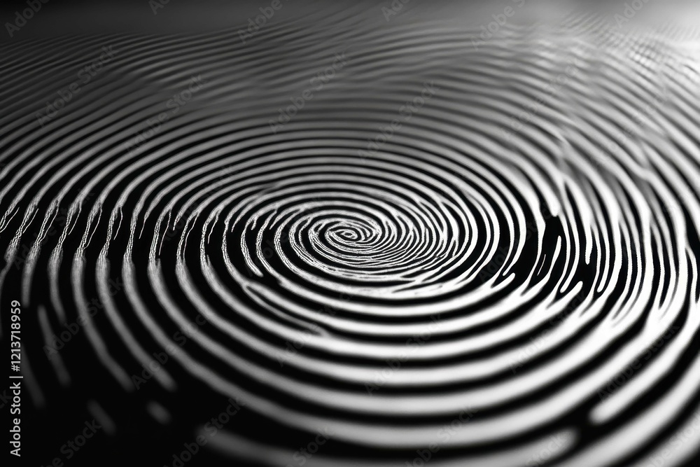 Ripples expand outward in concentric circles on a still body of water under soft light Ripples expand outward in concentric circles on a still body of water under soft light