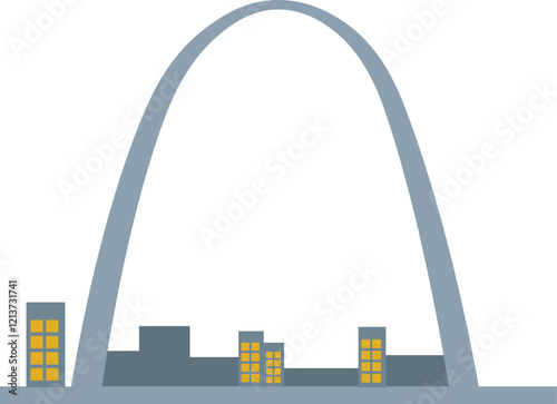 Stylized Illustration of the Gateway Arch