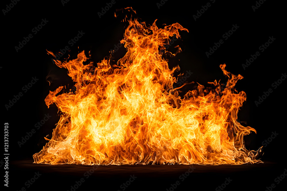 Dynamic fire flames dark background visual element fiery environment close-up energy and destruction Dynamic fire flames dark background visual element fiery environment close-up energy and destruction