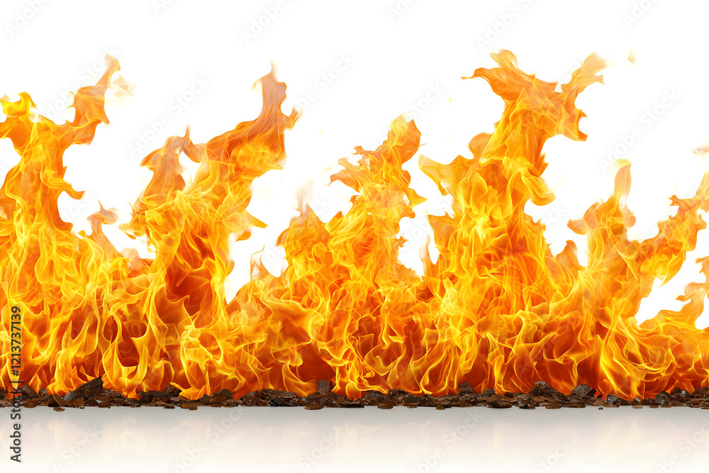 Obraz premium Fierce flames erupt natural disaster fire image studio environment close-up view destruction concept
