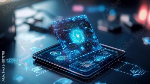 Wallpaper Mural Cybersecurity solutions for digital protection technology sector graphic design secure environment futuristic concept Torontodigital.ca