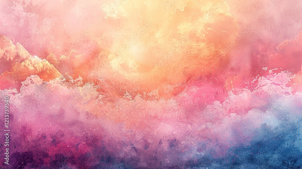 Fototapeta premium _Abstract_pastel_pink_sky_with_clouds