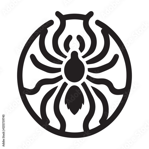 2d tarantula logo with white background photo