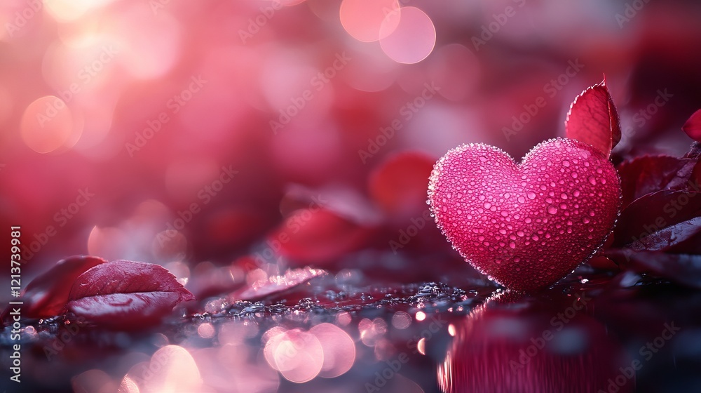Romantic pink heart bokeh background with soft blurred lights and sparkling effects perfect for Valentine's Day celebrations and decorations Romantic pink heart bokeh background with soft blurred lights and sparkling effects perfect for Valentine's Day celebrations and decorations