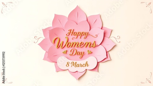 A Breathtaking Intricately Designed Illustration Celebrating Happy Woman's Day 8 March 2025 photo