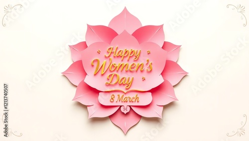 A Breathtaking Intricately Designed Illustration Celebrating Happy Woman's Day 8 March 2025 photo