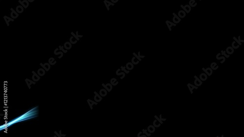 Blue Glowing Lightning Graphic Element Loop Overlay