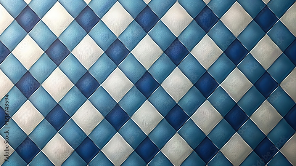 Fototapeta premium Blue_and_white_checkered_pattern_a_seamless_vector_
