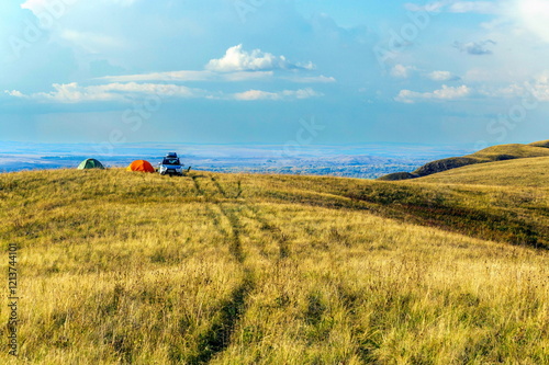 Karamurun-tau is a picturesque mountain range of the Orenburg region. photo