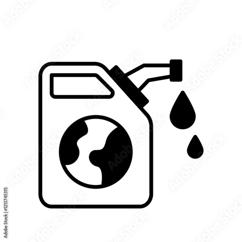 oil crisis solid icon