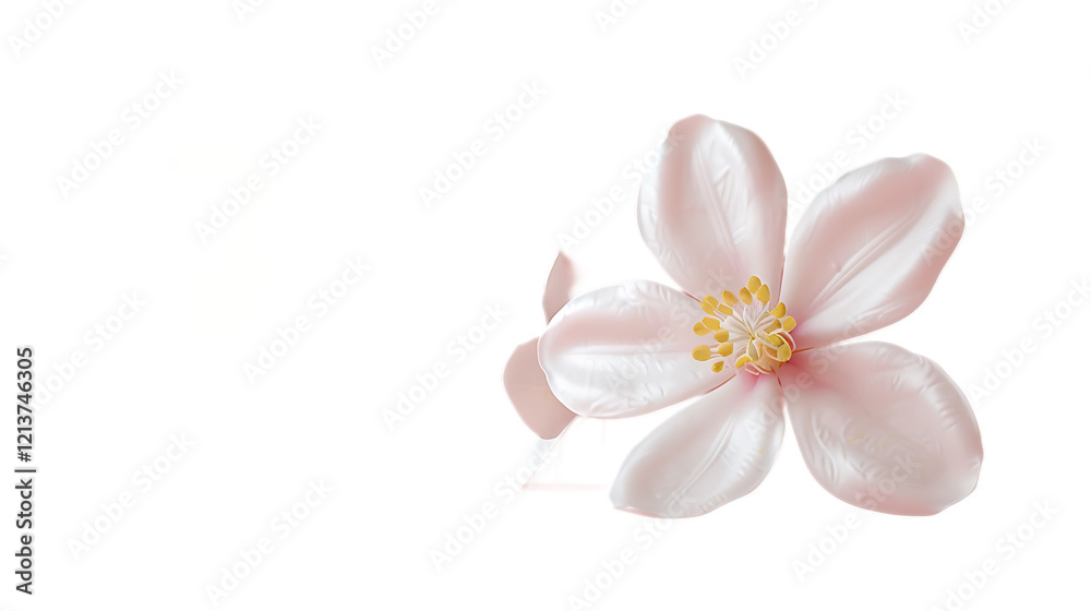 A delicate white jasmine flower against a transparent background. A delicate white jasmine flower against a transparent background.