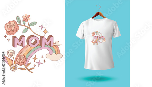 Mom t-shirt design, Mother day t-shirts design, for Hand drawn lettering phrase. Modern calligraphy t shirt design. best selling typography creative custom Women's Day t shirt design. mom t shirt.