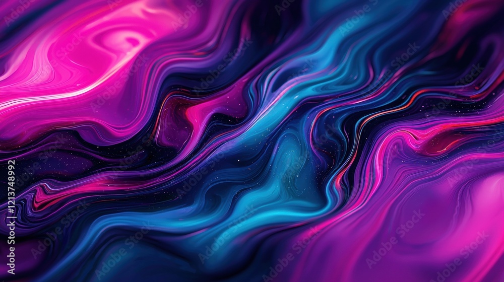 Vibrant abstract waves in purple and blue hues Vibrant abstract waves in purple and blue hues