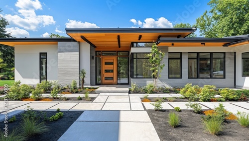 Wallpaper Mural Modern Luxury Home Exterior: Architectural Design and Landscaping Torontodigital.ca