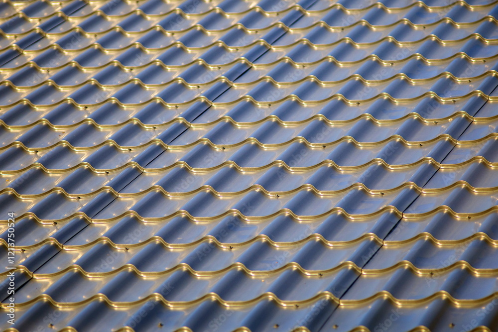 Naklejka premium Roof of a new private house on a summer day