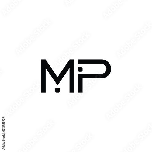Free Download MP monogram logo design letter text name symbol monochrome logotype alphabet character simple logo - GFXLoad