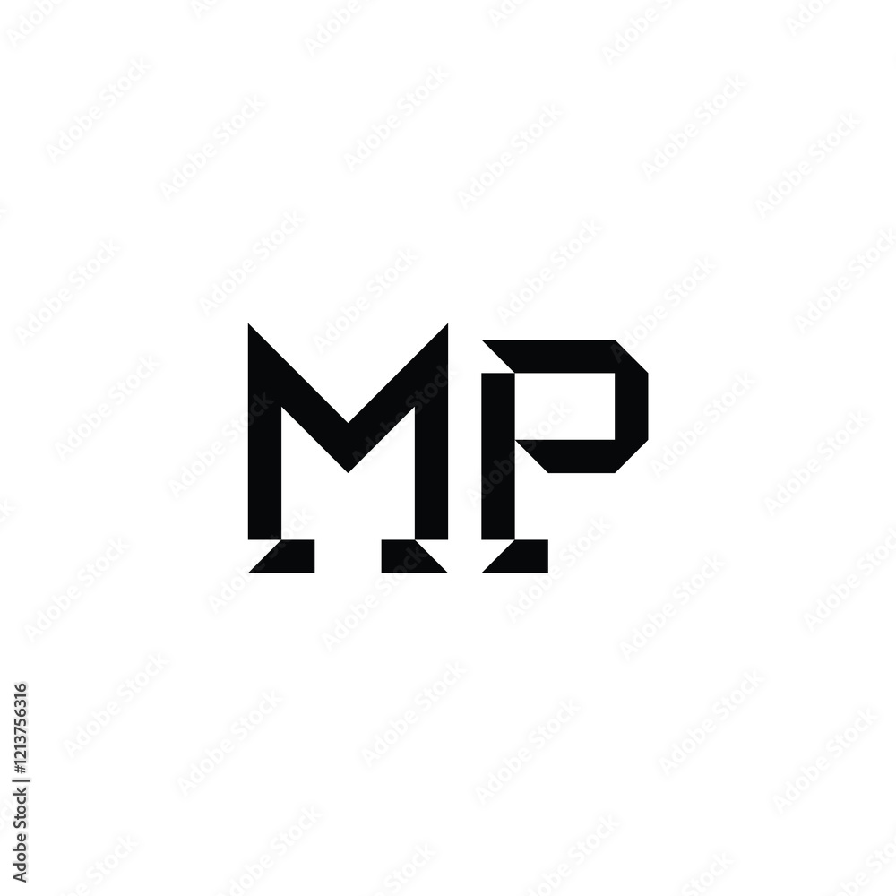 MP monogram logo design letter text name symbol monochrome logotype alphabet character simple logo MP monogram logo design letter text name symbol monochrome logotype alphabet character simple logo