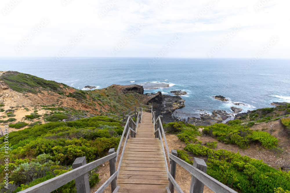 Obraz premium Cape Schanck is the southernmost tip of the Mornington Peninsula, Melbourne, Victoria, Australia. 