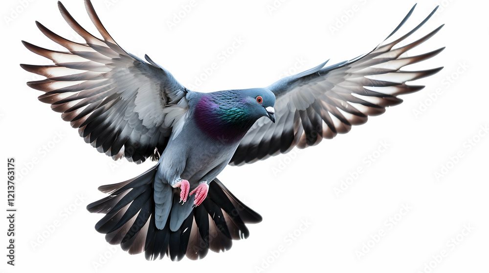 Naklejka premium pigeon isolated on white transparent background,generative ai