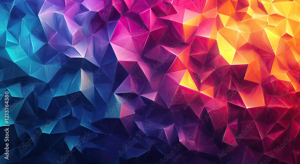 Vibrant Abstract Geometric Background with Triangular Shapes Vibrant Abstract Geometric Background with Triangular Shapes